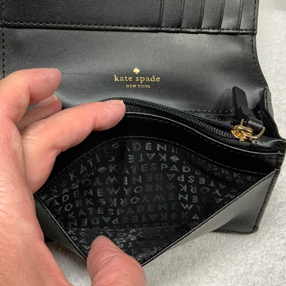 ♠️ Kate Spade New York Dina Sanders Place Pebbled Bifold Leather Wallet - Picture 9 of 10